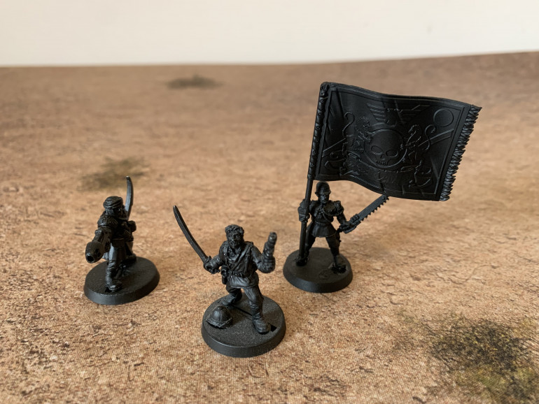 Next - Captain Caine, Company Quarter Master Sergeant carrying the Company Standard and the Company HQ Sergeant, narratively the senior tracker in the Company.