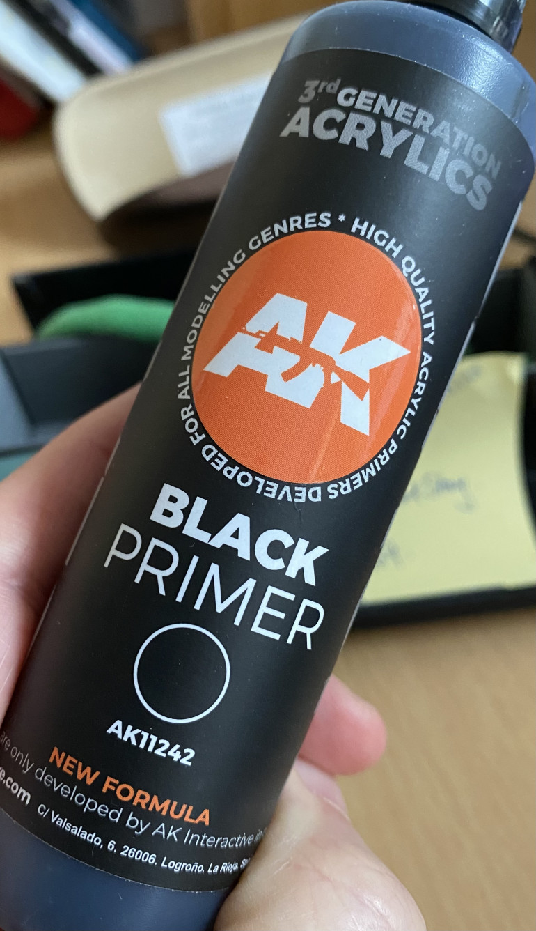 AK Interactive Black Primer - for airbrush or bristly brush!