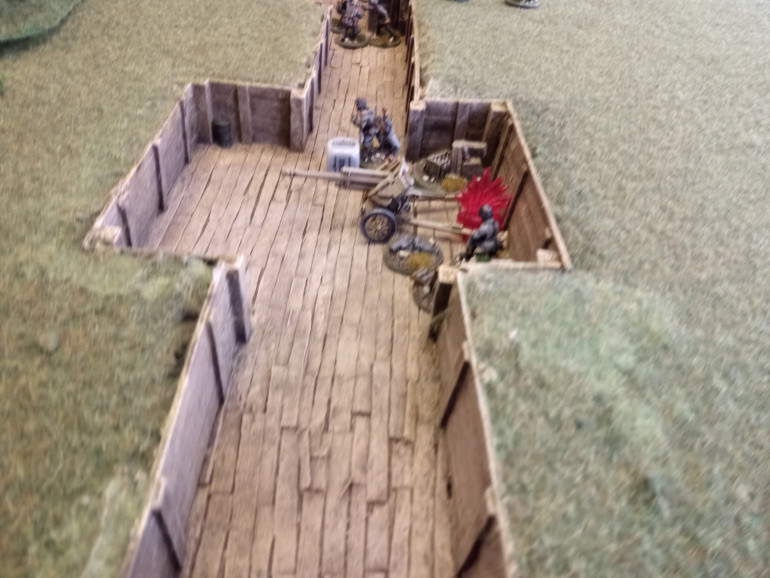 The next gun crew is under fire