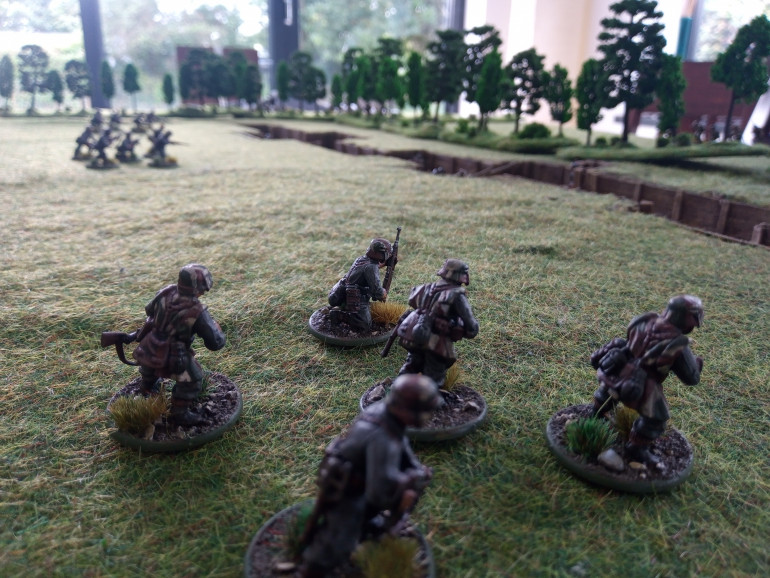 German Grenadiers wait in defence of the field guns
