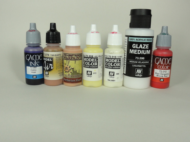 Paints and mediums used so far