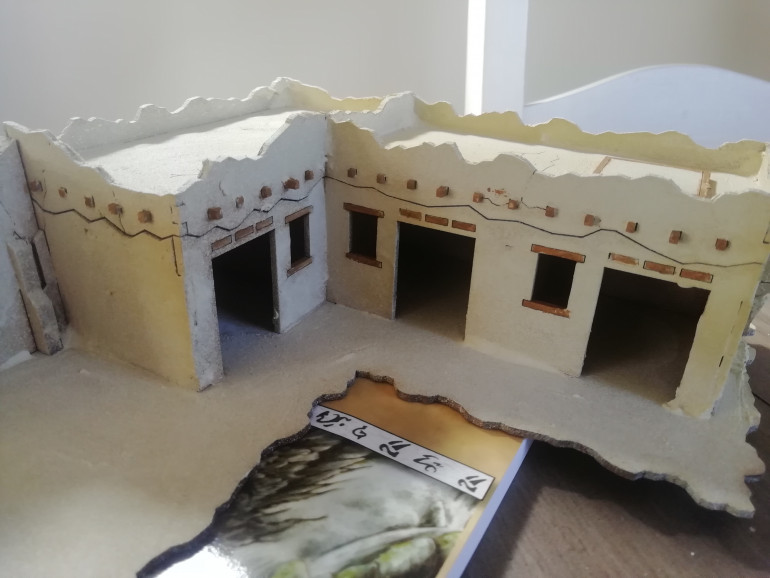 This kit from sarrissa is apart of their alemo collection. I thought it would be handy in the Nile and go well with my desert fort. I've not glued the doors into position so I can swap them out. You can see the results of that in my star wars world's project