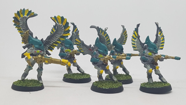 Swooping Hawks, Fast Attack, Unit Size 5/10 +Exarch, PL 4/8