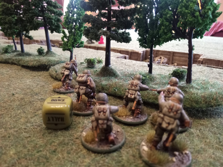 Turn 3. Easy continue to move along the tree-line, peppering the German positions with fire