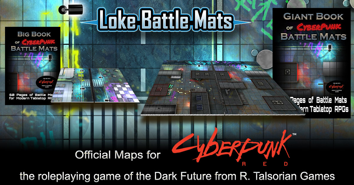 Official Cyberpunk Red Mats - Loke BattleMats