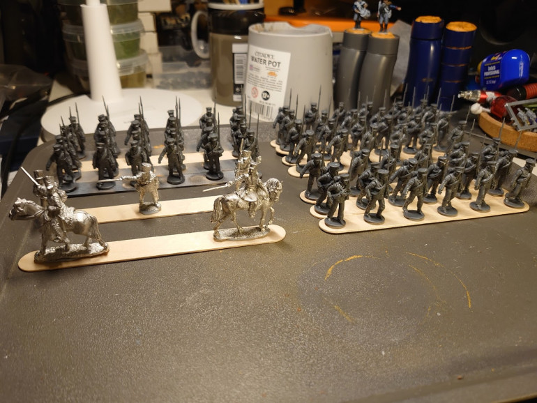 So many figures assembled and awaiting priming