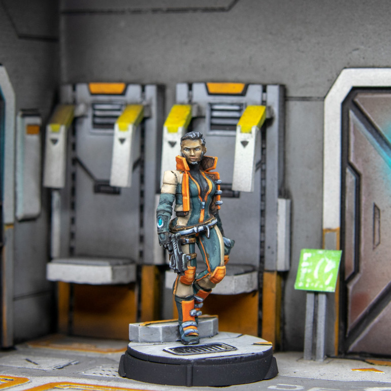 Agnes - A fond memory from the kick starter as it closed. Everyone was putting in #prayforagnes in the chat. This felt like it was only one of two late additions from CB where they had no art and this was a fan request which they honoured. It's a lovely pilot model. She looks cool and collected and ready to fly.  