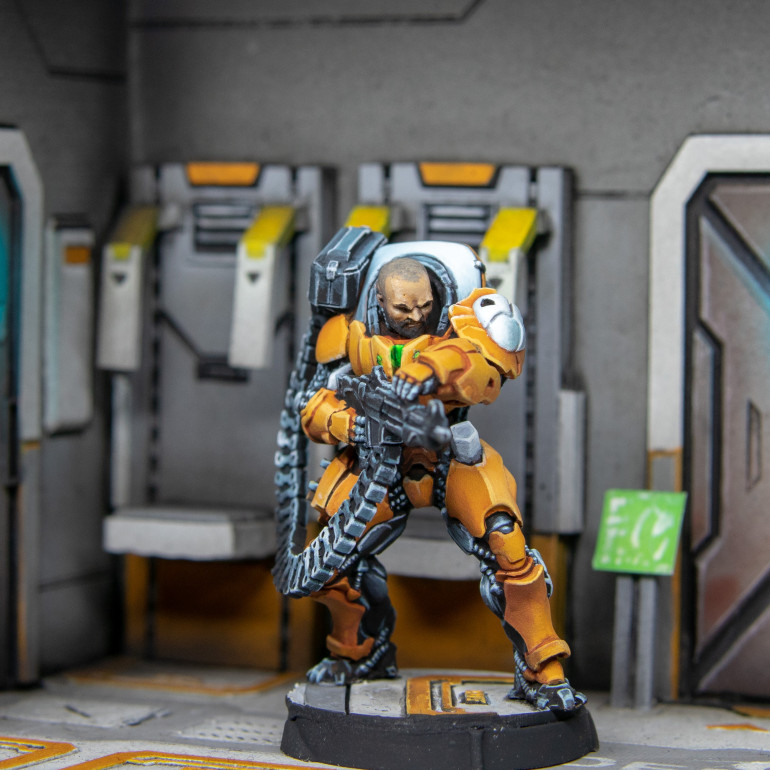 Qiang - I didn't like this model to start but it grew to be my favourite. Not Surprising being Yu Jing. it was a challnage to paint around the miscast I left the bottom section of the ammo belt in shadow and to 80% of people I'm sure they would never see it unless I pointed it out. This model was painted with 7 colours. one of which was green fluorescent. This is why I love Yu King and yellow. So much drama from such a limited pallet. I would recommend seeing the Lloyd show below. I do like my nmm which is rare for me.