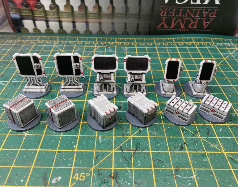 These are from Mantic Game’s Terrain Crate SciFi Scenery which I’ll be using as objective markers. For most games you’ll only need a maximum of 3 data and 3 physical objectives but it certainly won’t hurt to have more for future supplements, just in case.