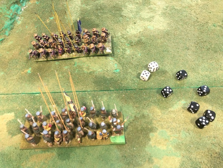 6D6 plus 2d6 for First volley at effective range