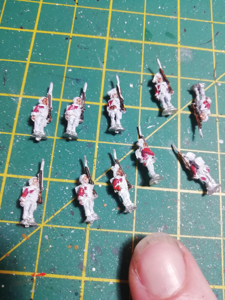 As I'm using 28mm for skirmish games now I'm looking to 10mm for larger games. Now I've got my 10mm Napoleonic project finished I can start to concentrate on this period more. Just starting my second redcoat unit