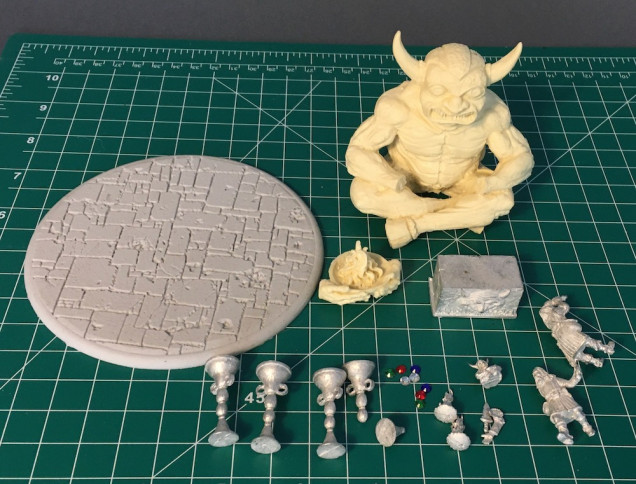  There is actually double the number of metal pieces as the braziers in his original set had arrived broken and the company just sent him another set.