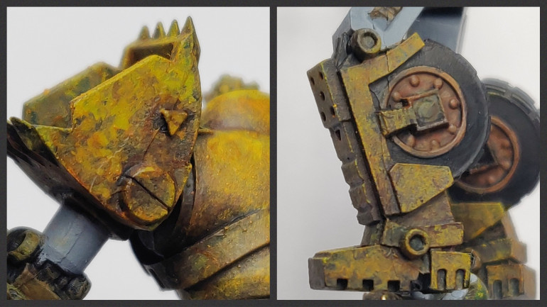Closeups of the weathered detailing after today's session