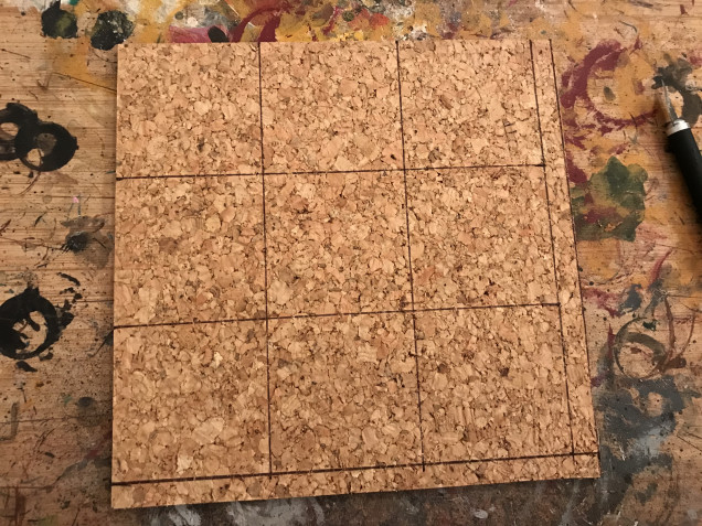 Using cork tiles i worked out the basic size i would need.