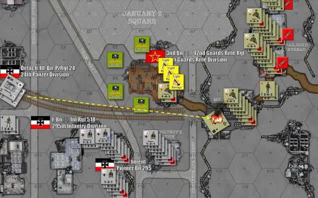 Map and available forces - Pavlov's House (Stalingrad: Valor & Victory)