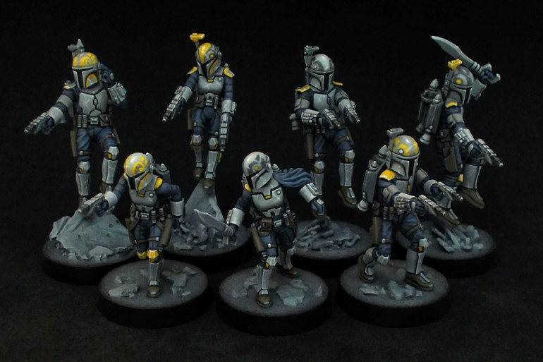 Seven more Clan Wren Mandalorians are finally painted