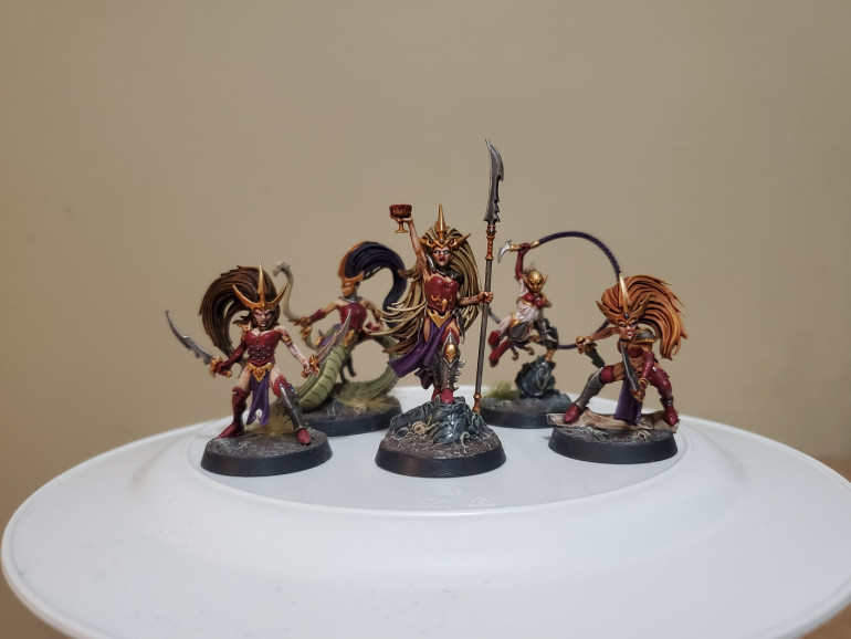And that's the whole team finished. Now all I need to do is actually play Shadespire again...or get more Murder Girls for an AoS game...but the Shadespire game is more likely...