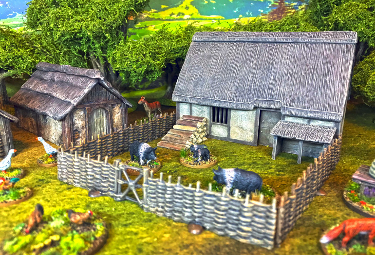 A New Medieval Cottage and some Wicker Fencing