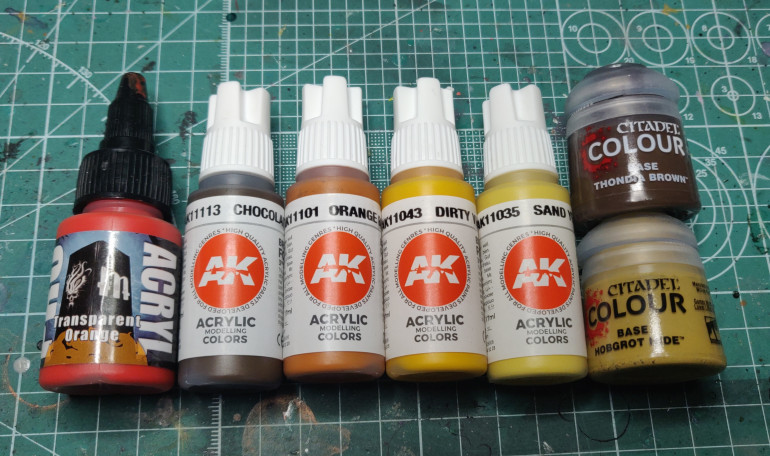 Palette test paints