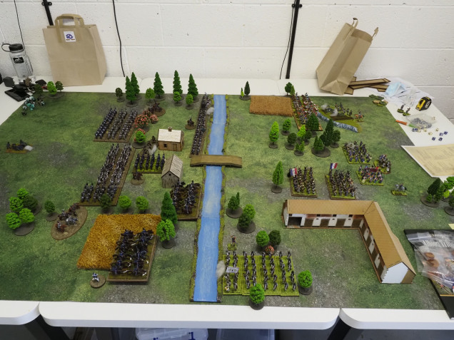 The end of turn 2 with the armies advancing on each other