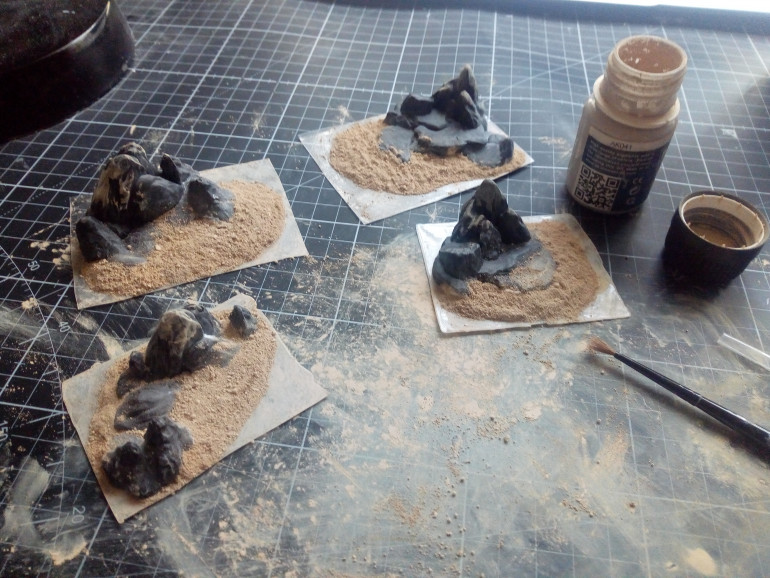 A bit more work this morning on the small island terrain.