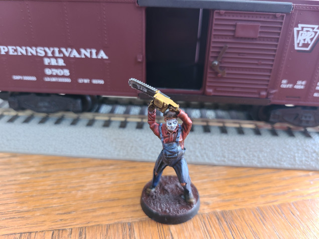 Boxcar Willie with his KIL chainsaw.