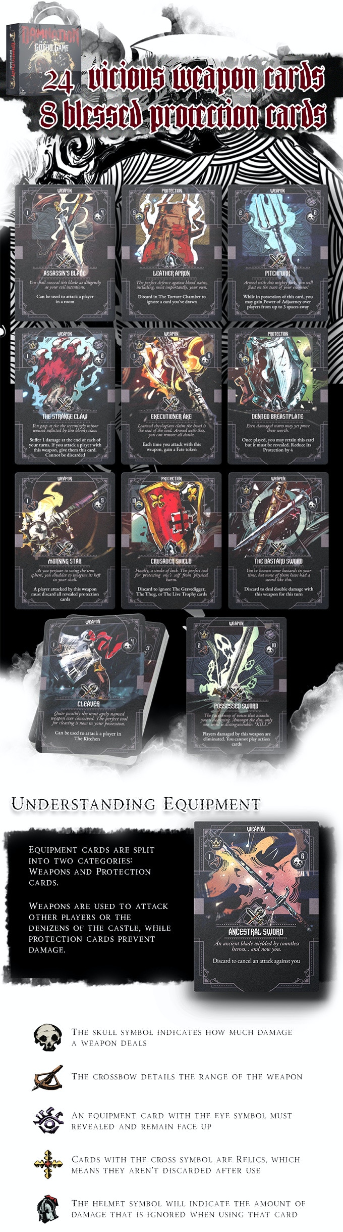Equipment Cards - Damnation The Gothic Game