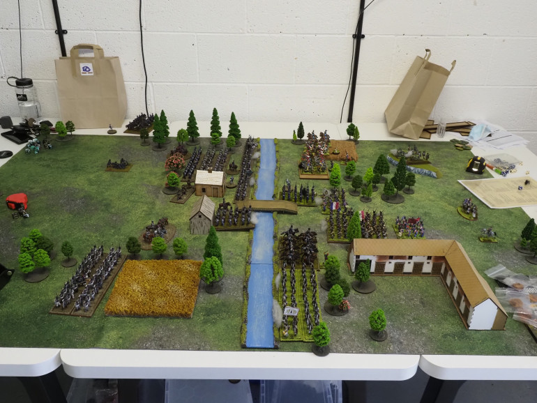 The end of turn 3 following the prussian charge across the river