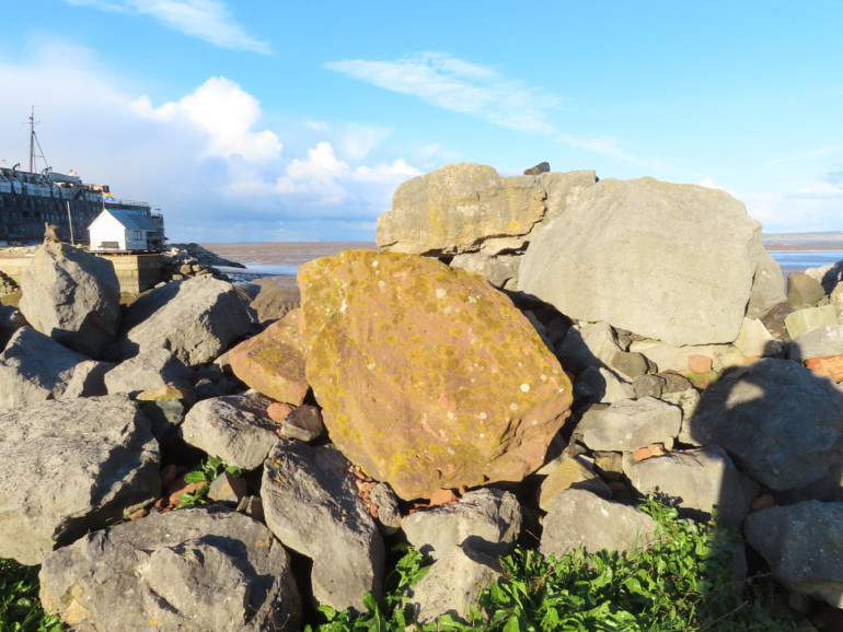 Low sun on rocks 