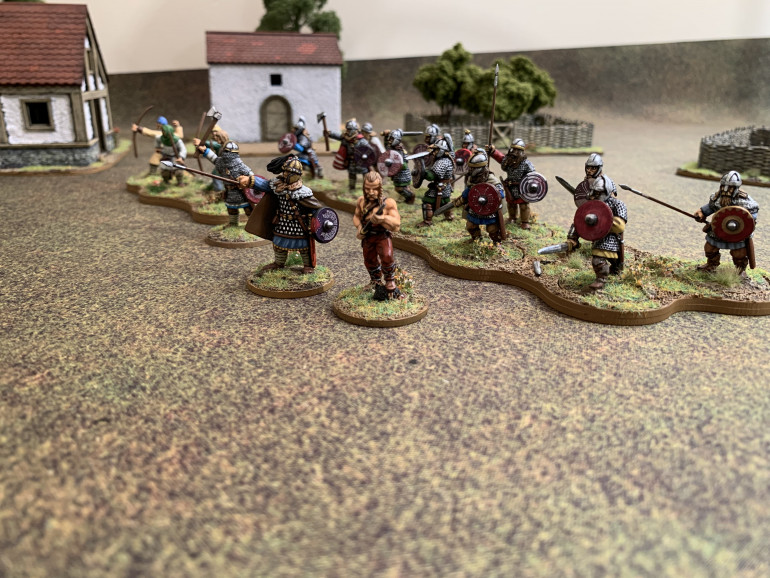 Ceawlin and his Champion Cenfus lead the Hearthguard with archers in support.