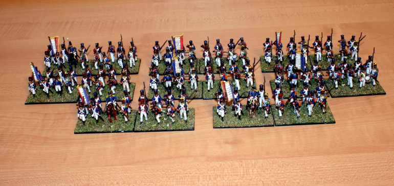 I have 16 bases of fusiliers or 8 battalions.
