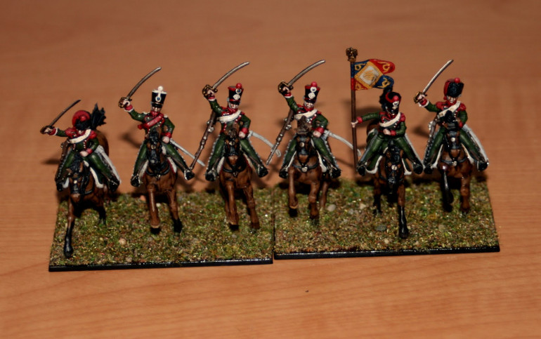 Two bases for a regiment for brigade level games.