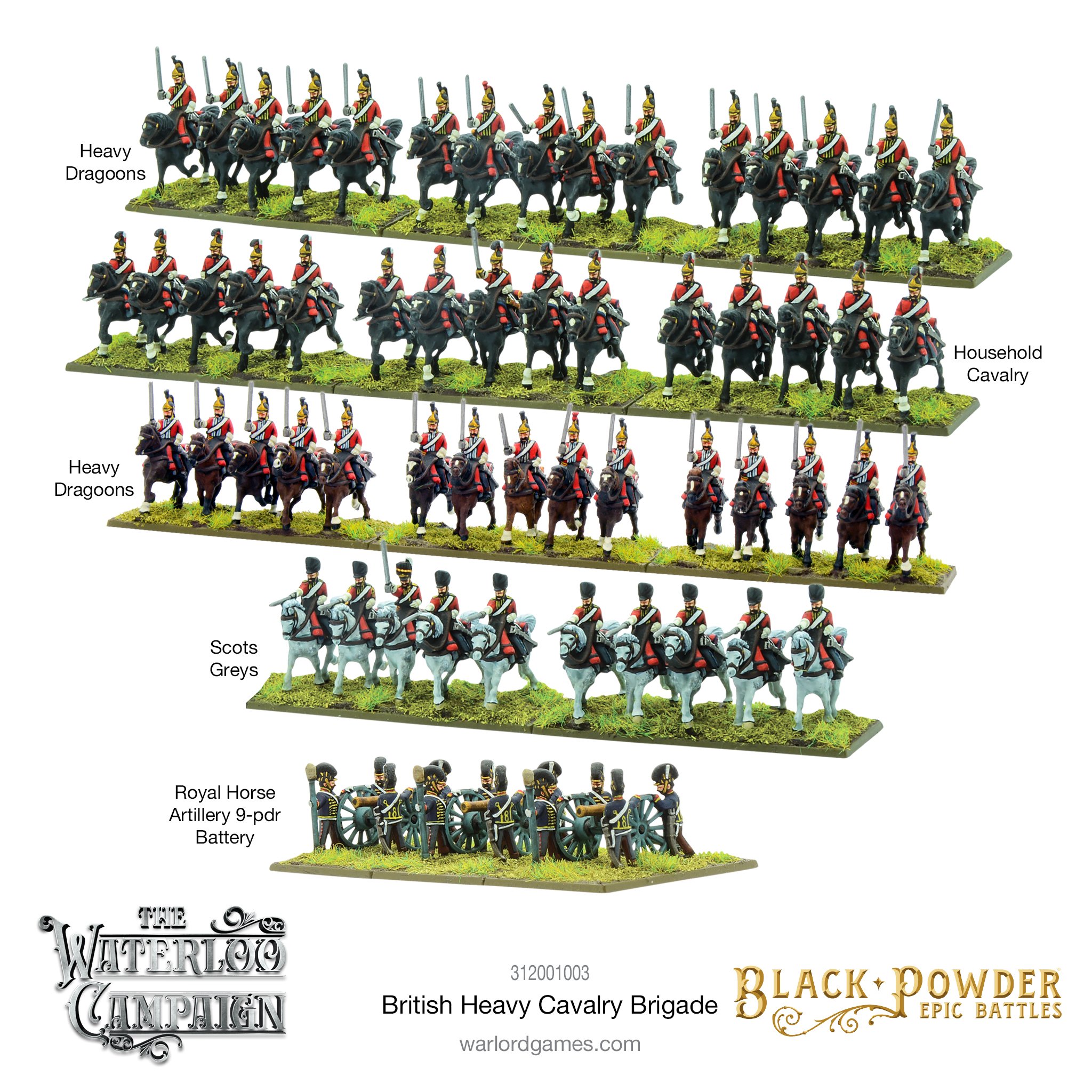 British Heavy Cavalry Brigade - Black Powder Epic Battles