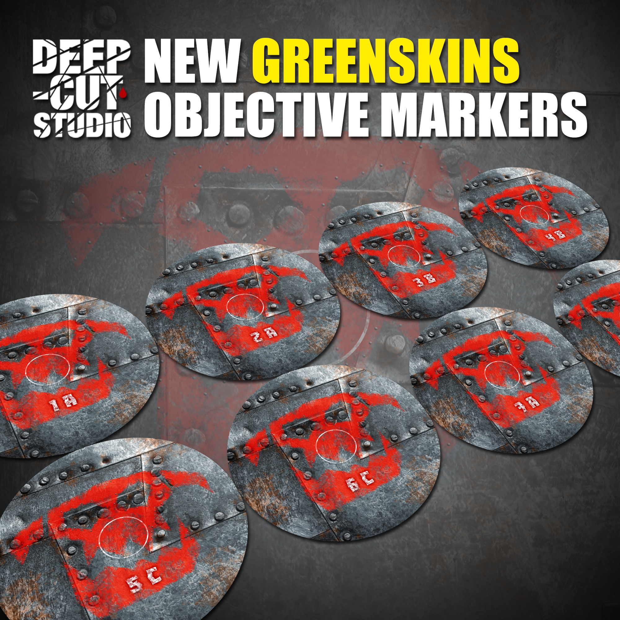 Greenskins Objective Markers - Deep-Cut Studio