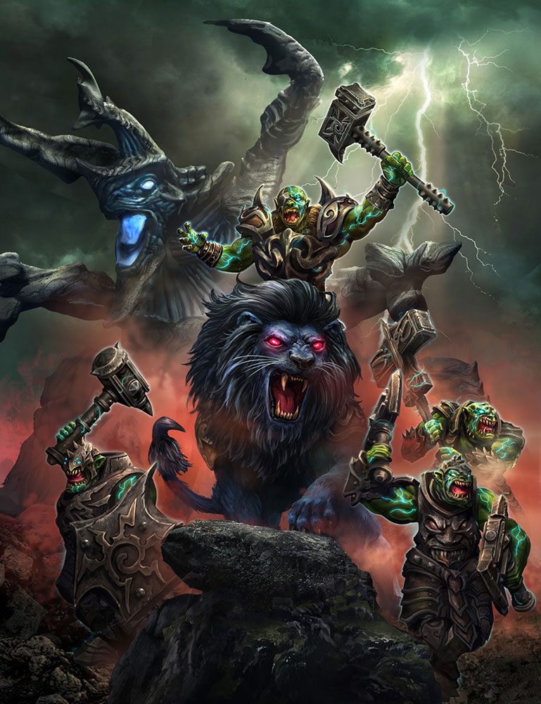 Riftforged Orcs Art - Kings Of War