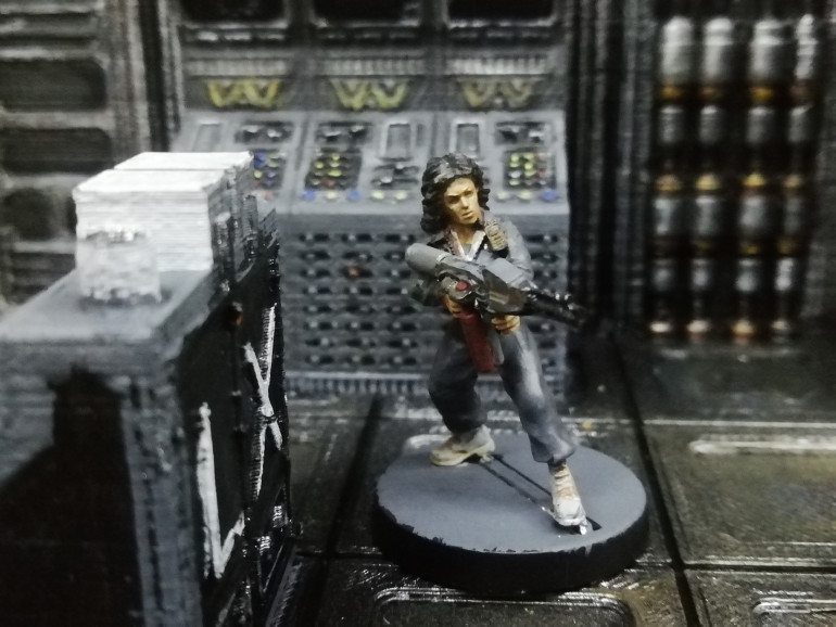 I picked up this mini from crooked dice to use as a space trucker or colonist who has armed herself with a flame thrower