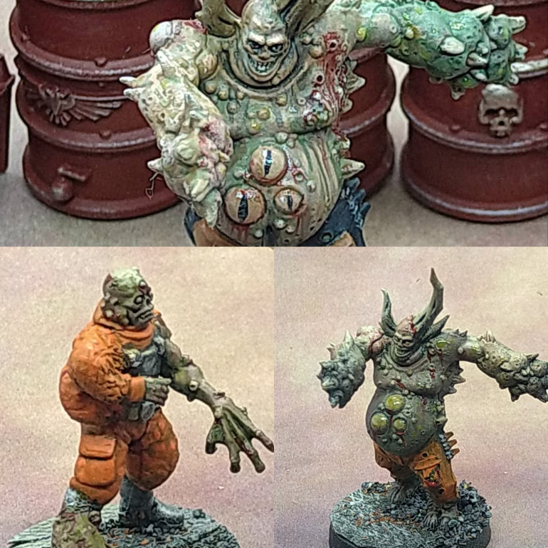 Bloaters... Two chunky poxwalkers and one kitbashed