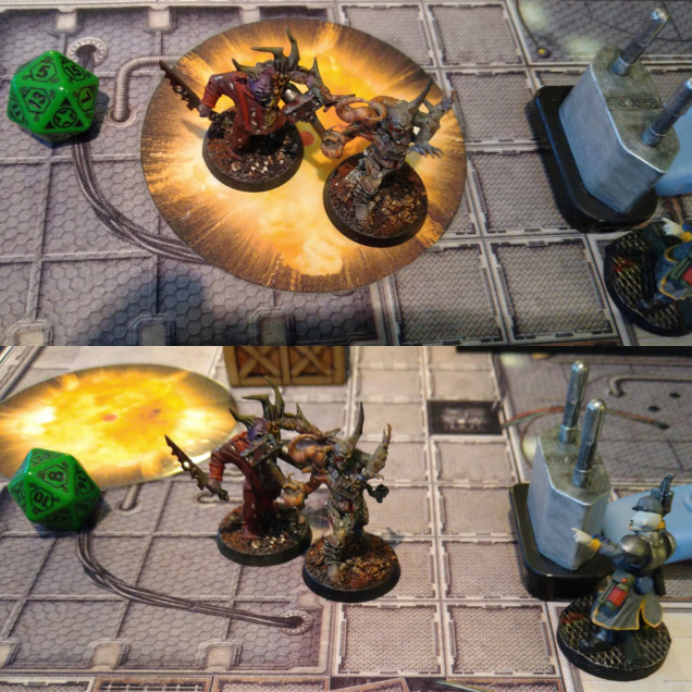 Then my Pathfinder got to throw down a grenade... And whiffed the throw and thankfully in bounced beyond the Zombies rather than back towards the captain.