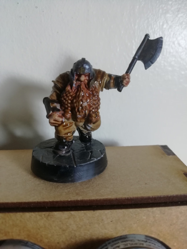 For some reason one of the minis by Atlantis miniatures is of Bigleg the dwarf who you meet in the introduction and dies giving you the quest to find the Warhammer the dwarfs need to fight the hill trolls. An odd choice for a mini as there is no illustration of him. He looks a bit lord of the rings for my liking