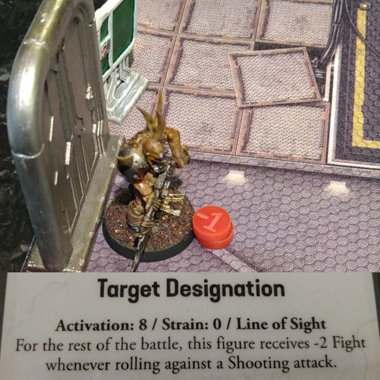 Thankfully the soldier zombies failed to get good shots off and beyond a touch of movement and some failed shots of my own the turn ended and turn 3 began. The Captain managed to get off another Power to make a soldier zombie easier to shoot..