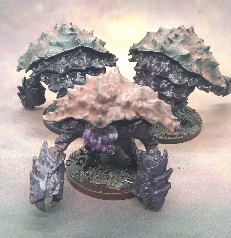 The Shyish Purple is really dark over anything other than white, but suited this scheme just fine.