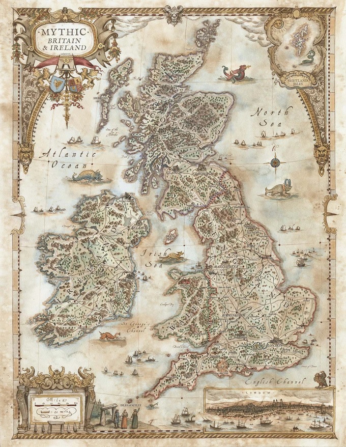 Mythic Britain & Ireland Map - Vaesen