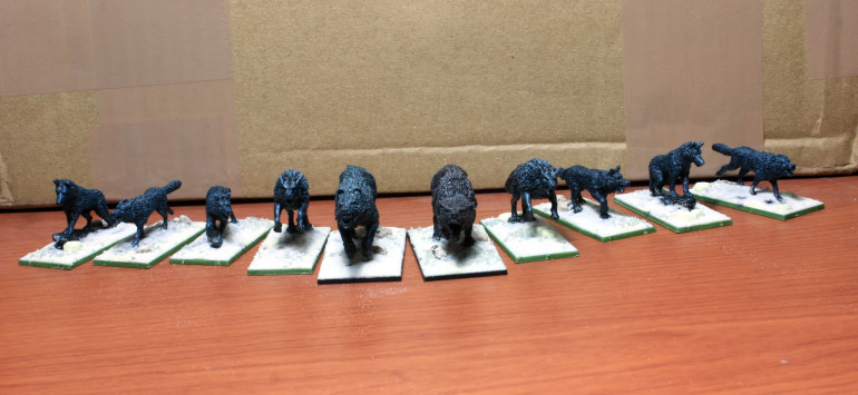 My Dark Wolf pack from Reaper, Monolith Games, and Gamezone Miniatures.