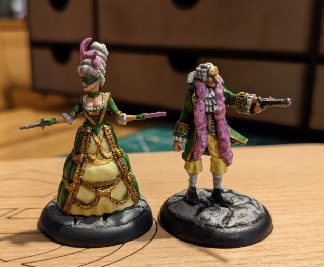 Painted to continue with the 'his and hers' costume theme I started with my first pair of Barnabotti.