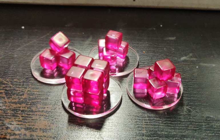 Spare Bot War energy cubes make excellent objective markers