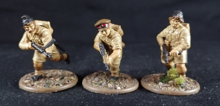 First Lieutenant and entourage with SMGs