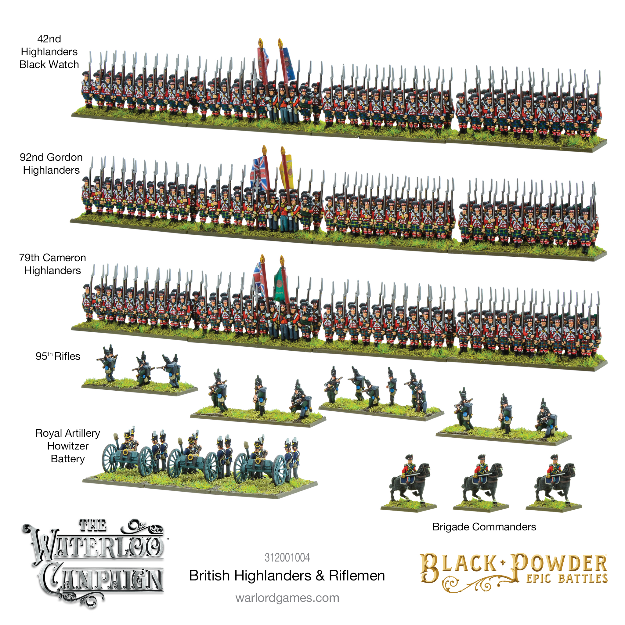 British Highlanders & Riflemen Miniatures - Warlord Games