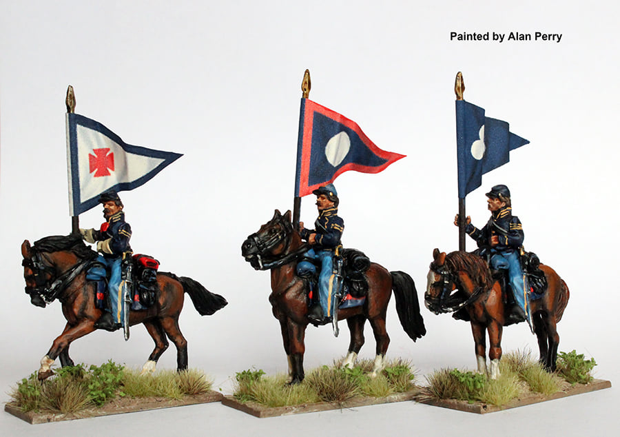 Mounted Union Corps - Divisional & Brigade Standard Bearers - Perry Miniatures