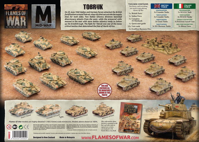 Tobruk Starter Set Contents - Flames Of War