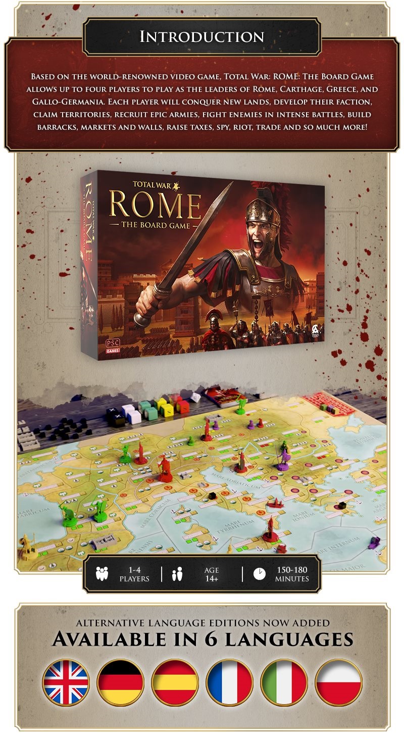 Total War Rome - The Board Game - PSC Games